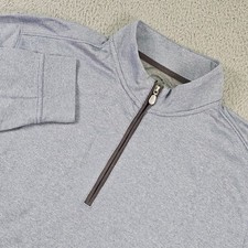 Johnnie-O Sweater Mens XL Lake Blue Farber Top Shelf Fleece 1/4 Zip Pullover