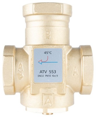 AFRISO ATV 553 Temperaturventil DN32 Rp1 1/4 Kvs 9 45°C