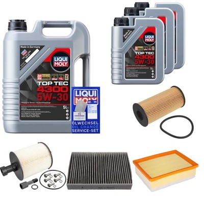 FEBI Inspektionspaket 8 L Liqui Moly Top Tec 4300 5W-30 für Renault Trafic III