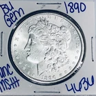 1890 BU UNCIRCULATED MORGAN SILVER DOLLAR AUTHENTIC U.S. MINT FREE SHIPPING 4636