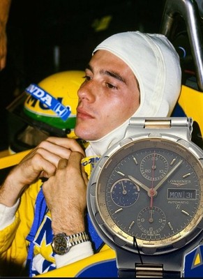 Ayrton Senna's Longines Conquest Chronograph Rf 4983 Titanium/Gold