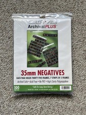 Clear File Archival 35mm Negative Saver 7 Strips of 5 100 Pages