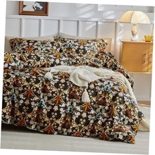 Vintage Floral Duvet Cover Size Farmhouse Boho King 01 - Vintage Floral-black