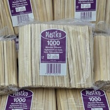 WOODEN STIRRERS COFFEE, TEA CUP STICKS 326W PLASTICO 140mm 5'' x 10000