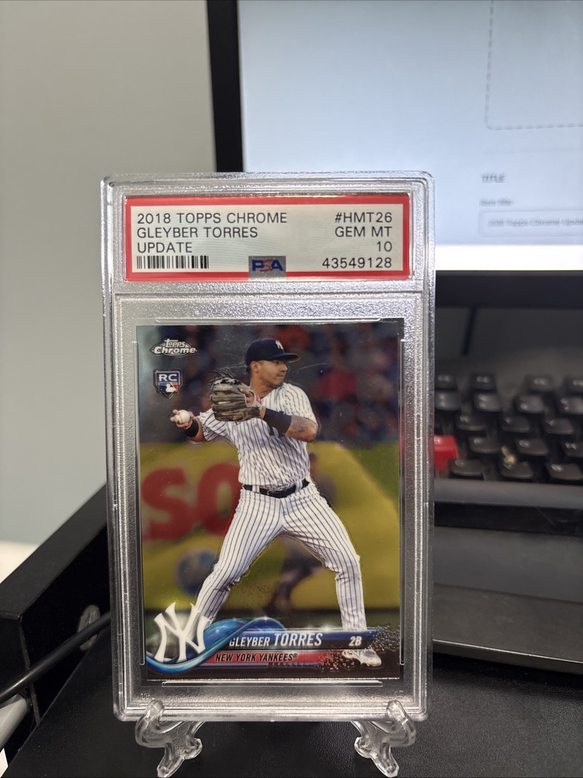 2018 Topps Chrome Update Gleyber Torres Rookie PSA 10