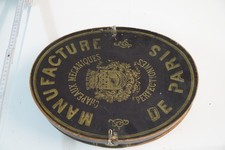 Vintage runde Pappschachtel Manufacture de Pa...
