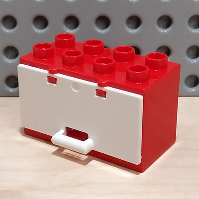 LEGO Duplo Feuerwehr Box Container rot weiß