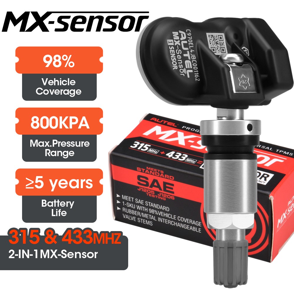 Sensore Autel MX 315 & 433 MHz TPMS sensore pressione pneumatici TPMS programmazione DE vers.