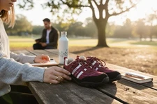 Knixmax AM033 Wine Burgundy Suede Mesh Water Resist Hiking Sneaker Size 8