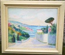 A. S. PELLEGRINI (1908-1997) CASTIGLIONCELLO- VECCHIO GRANDE QUADRO DIPINTO OLIO