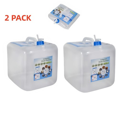 #ad #ad 2 Pack 10 Gal Collapsible Water Container Water Storage Jug with Spigot Camping $13.99