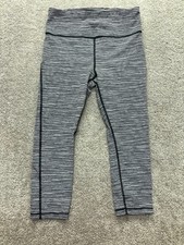 Athleta Ultimate Capri Leggings Women's Small Black White Heathered Athleisure