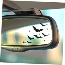 2X Halloween Stickers for Cars - Waterproof Rearview Mirror Decal - Bat