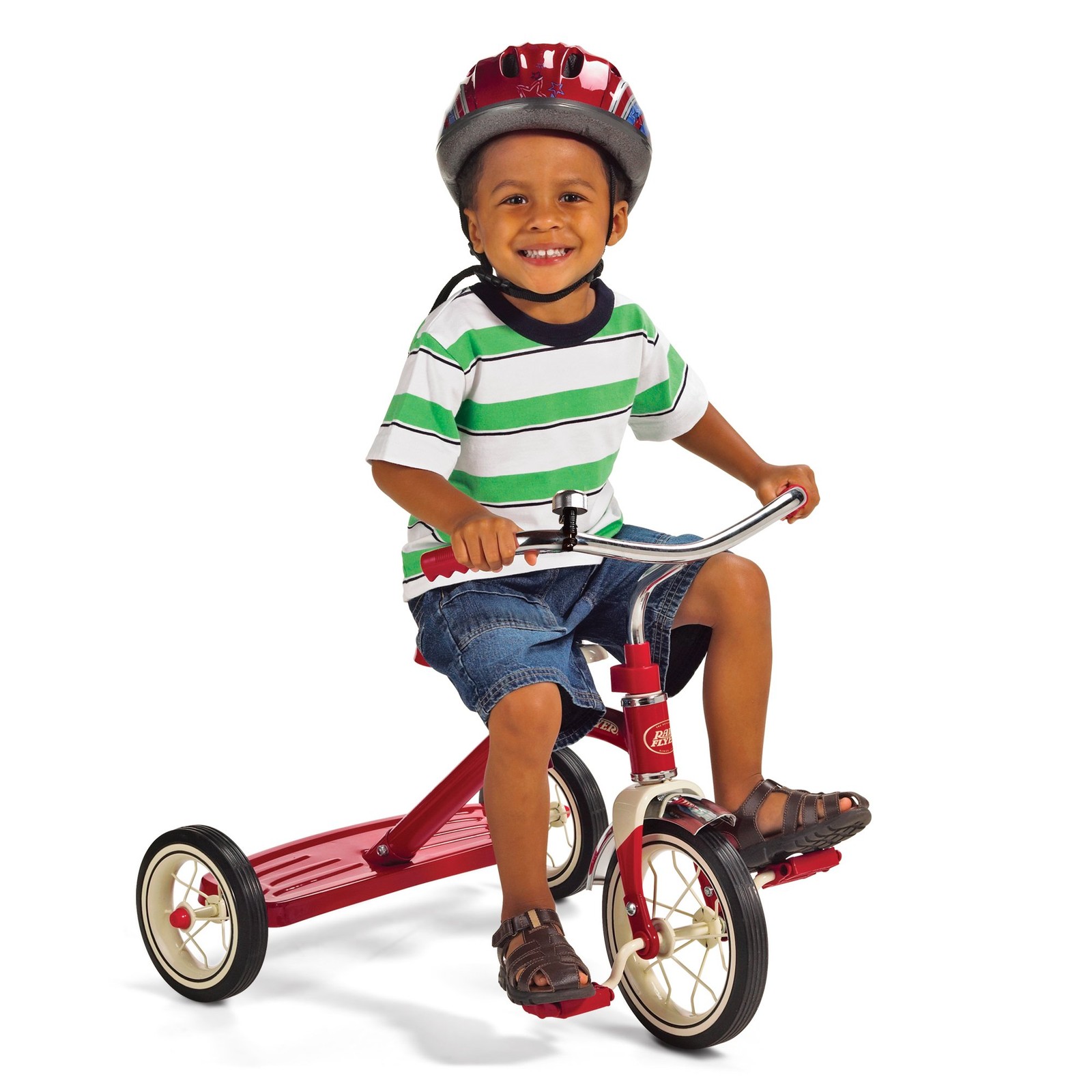 Radio Flyer Classic 10 Inch Toddler Tricycle with Rubber Tires and Steel Fra...