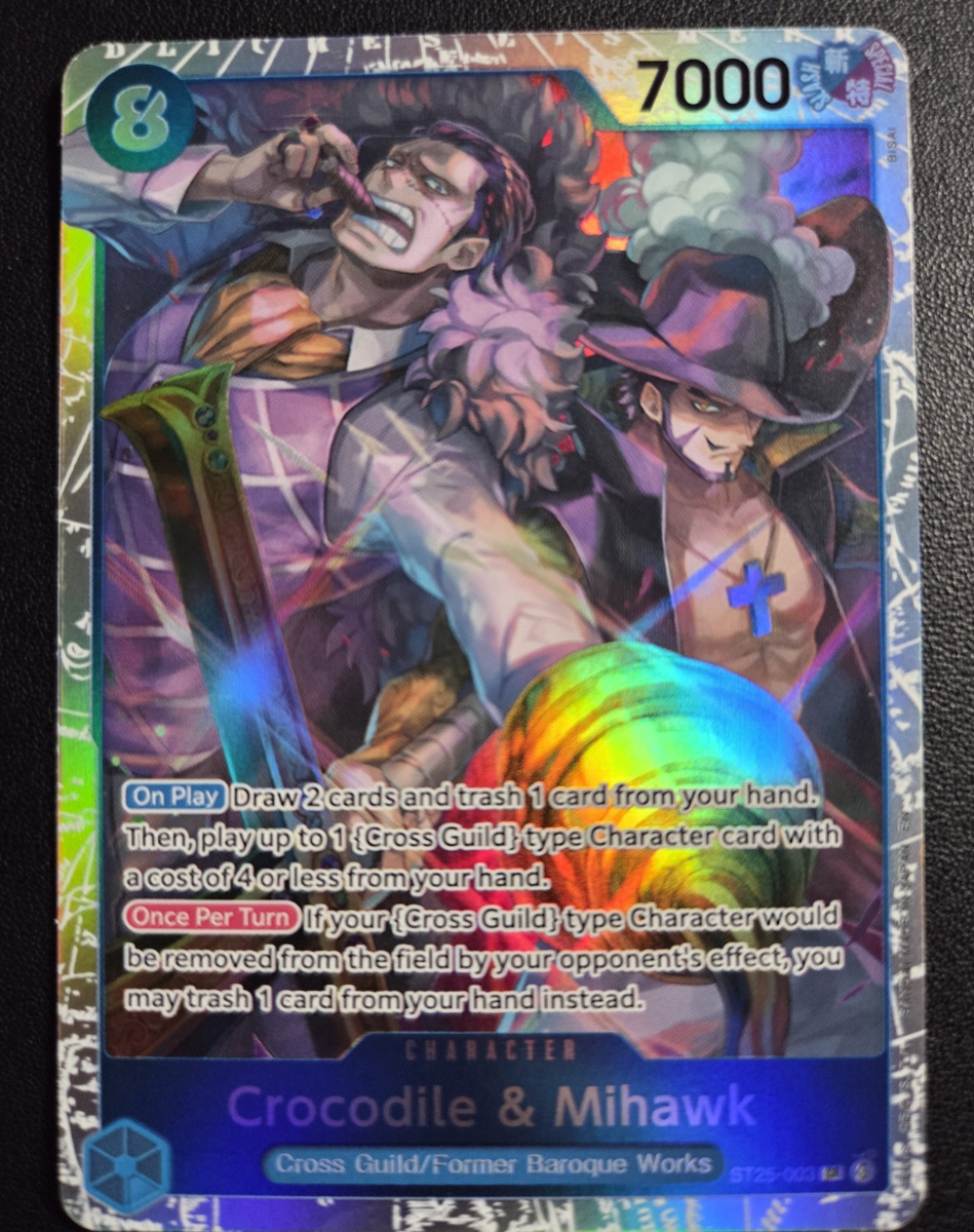 Crocodile & Mihawk ST25-003 SR ONE PIECE Tcg Card Game NM Blue | eBay