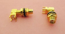 10 Pcs PC Board PCB Mount SMA Female Jack Nut Bulkhead Right Angle Connector New