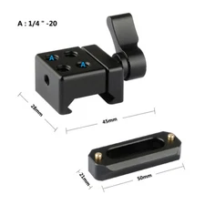CAMVATE Quick Release NATO Clamp 50mm Rail 1/4"-20 Mount For DSLR Monitor Cage