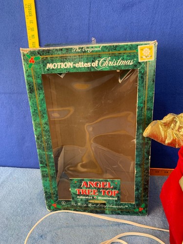 Telco Motionette Animated Illuminated Christmas Angel Tree-Top HEAD NOT MOVING - Picture 7 of 10