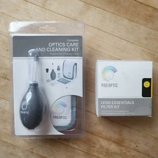 Pro Optic Complete Optics Care And Cleaning Kit AND Lens Essentials Filter Kit