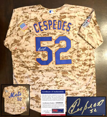 Yoenis Cespedes New York Mets Signed Jersey PSA/DNA COA - Picture 1 of 1