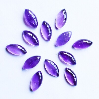 Wholesale Natural Amethyst Cabochon Marquise Shape Loose Gemstone Lot Jewellery