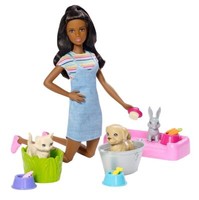 Mattel Barbie Spielset Badespaß Tiere & Puppe (BrüNett) | Barbiepuppe & ZubehöR