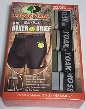 Mossy Oak Men  s Size 2XL 44-46 4 Pack Boxer Briefs 6  Inseam  Tag Free NEW