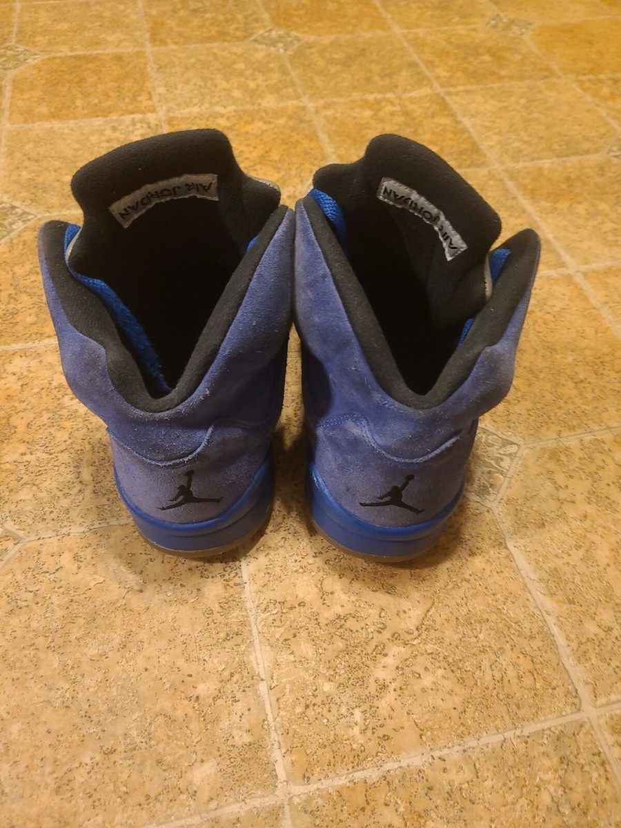 Air Jordan 5 V Retro 'Blue Suede' 2017 Black / Game Royal