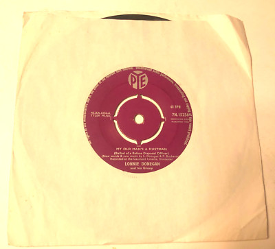 Lonnie Donegan 7'' Record 45 UK import My Old Mans A Dustman / The Golden Vanity