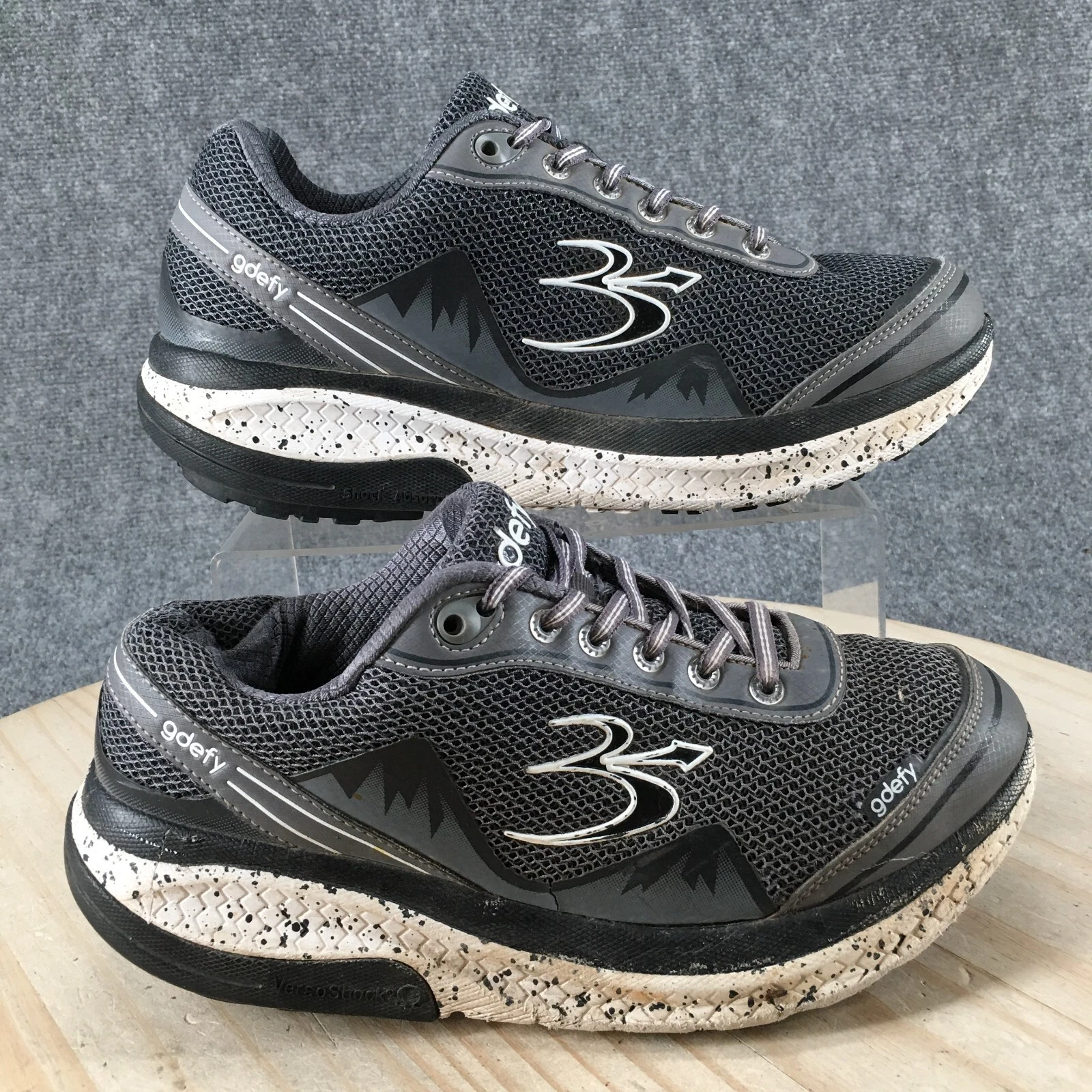 GDEFY Gravity Defyer Sneaker Mens 8.5M Gray Low Lace Up Walking Athletic Shoes