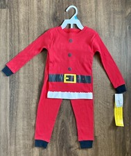 Carter  s Boys Christmas Santa Pajama  2 Piece Set Top  Bottoms 24 months
