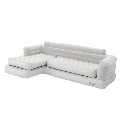 Inflatable Couch Corner Sofa Bed, LShaped Sectional Blow Up LShaped