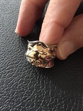 Artistic Gold/silver Ring In Abstract Design Size 9