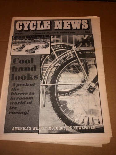 CYCLE NEWS WEST Newspaper Vol XX #8 Mar 1983 vtg mx ahrma motocross motorcycle