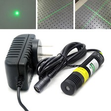 Green Dot Line Cross 532nm 100mW Laser Diode Module 18x75mm Locator  5V Adapter