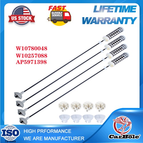 W10780048 Washing Machine Suspension Rods Kit (4 PC) for Whirlpool