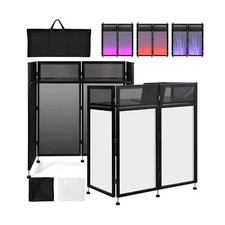 Kokorona DJ Facade Booth 21"x43"x45", Adjustable DJ Event Facade with Black ...