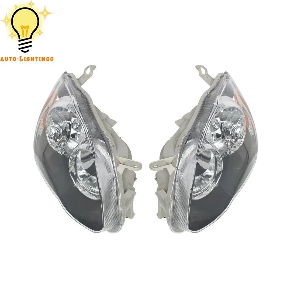 For 2003-2008 Toyota Corolla Black Left&Right Side Headlights Headlamps Halogen - Image 4 of 4