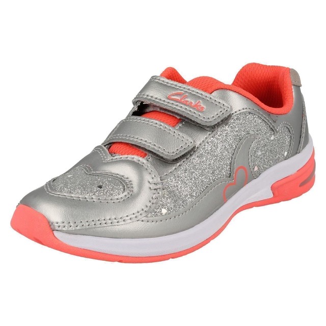 clarks girls trainers