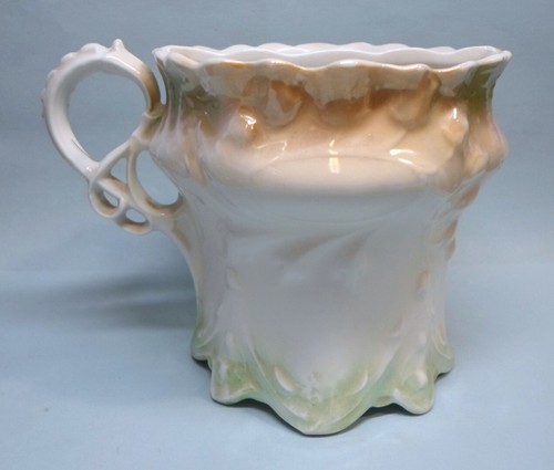 Antique ART NOUVEAU SHAVING MUG - ROSES Porcelain Made in Germany 3.5" Tall - Picture 5 of 10