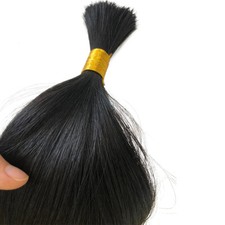 9A Brazilian Silk Straight 100 Unprocessed Human Hair Bulk For Braiding No Weft