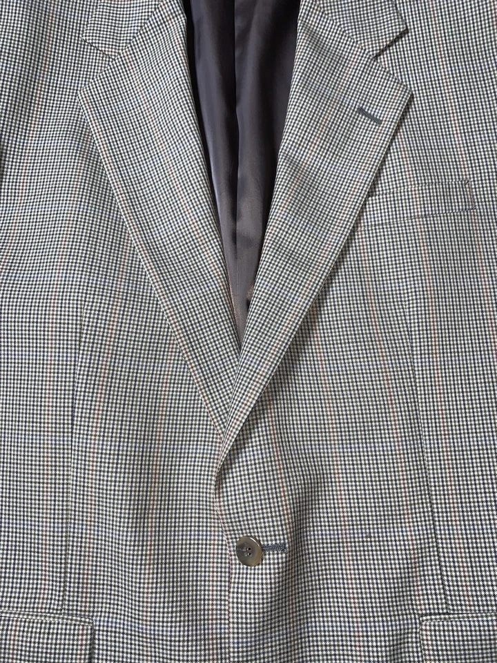 Usado- Jaqueta Masculina Vintage Colours By Alexander Julian Terno de Lã (Tamanho 42L) - Imagem 2 de 4