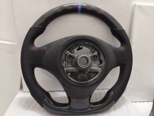 Marco de volante de fibra de carbono real + cubierta de botón para BMW 3/5 S E90 E60 E61 - Imagen 7 de 7