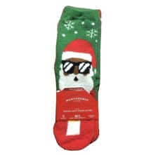 2-Pack Wondershop Kids Santa Super Soft Crew Socks Fits Sizes 2-5 Christmas Sock