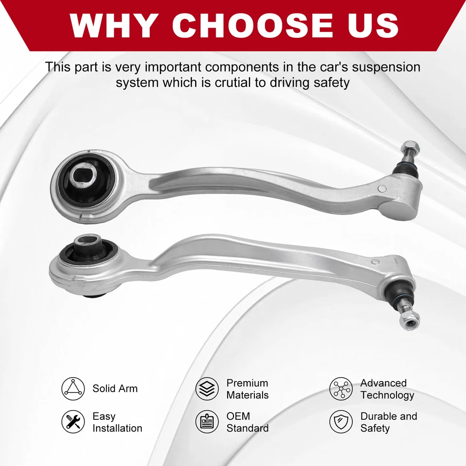 Front Lower Forward Control Arms w/ Ball Joint Fits Mercedes-Benz W220 W215 - Image 3 of 4