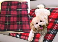 Car Truck Pet Heated Travel Blanket Pad W/Timer Red Plaid Fleece 14”x14” 12V NOS
