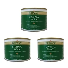 Briwax Liming Wax Adds White Grained Finish to Wood, 8 Fl. Oz.  (Pack of 3)