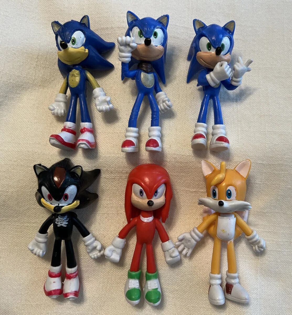 Kit Action Figure Sonic Conjunto C/ 6 Bonecos Pronta Entrega