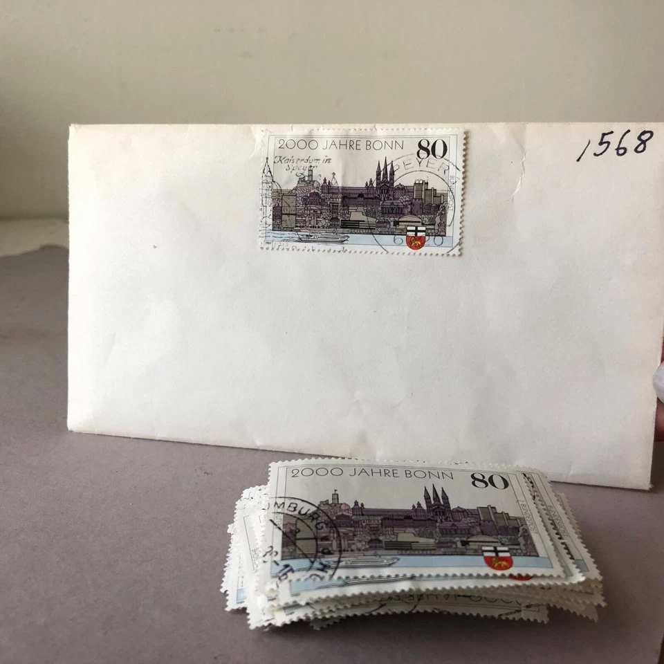 Lot of 100 Vintage European Postage Stamps - Germany 1989 BONN BIMILLENNIUM - Image 2 of 4