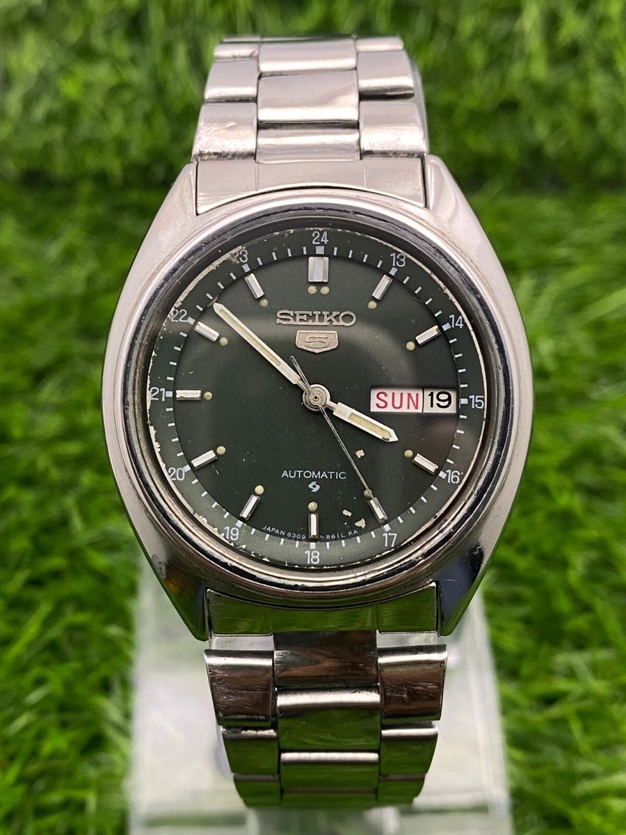 Vintage Seiko 5 17 Jewels Automatic 6309-8240 Watch Japan | eBay